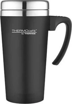 Thermos Soft Touch Travel MUG Zwart 420 Ml -Premium Waterflessenwinkel 831x1200