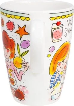 Blond Amsterdam Even Bijkletsen Beker XL 500 Ml - Mint Rand -Premium Waterflessenwinkel 833x1200 2