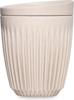 HuskeeCup & Deksel - Koffiebeker - Medium - 8oz/24cl - Natural