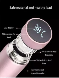 Slimme Thermosfles Met LCD Temperatuur Display - Curver Isolatiefles 0,5 Liter - Dubbelwandige Thermosfles - Thermosbeker - Isoleerfles - Thermoskan - Travel Mug - Bidon Drinkfles - Koffiebeker - Drinkflessen - RVS - Smart Thermos - Metaal -Premium Waterflessenwinkel 917x1200 1