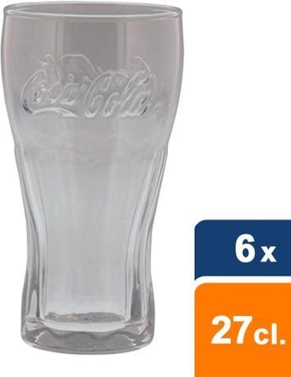 Coca-Cola Coca Cola Glas Contourglazen 27cl Doos 6 Stuks 3 Coca-Cola Coca Cola Glas Contourglazen 27cl Doos 6 Stuks