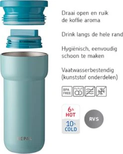 Mepal Isoleerbeker Ellipse 375 Ml – Houdt Je Drankje 4 Uur Warm En 8 Uur Koud – Natural Brushed – Koffiebeker To Go – Lekdicht – Thermosbeker -Premium Waterflessenwinkel 955x1200 3