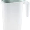Waterkan/sapkan Transparant/mintgroen Met Deksel 1.6 Liter Kunststof - Smalle Schenkkan Die In De Koelkastdeur Past -Premium Waterflessenwinkel 968x1200