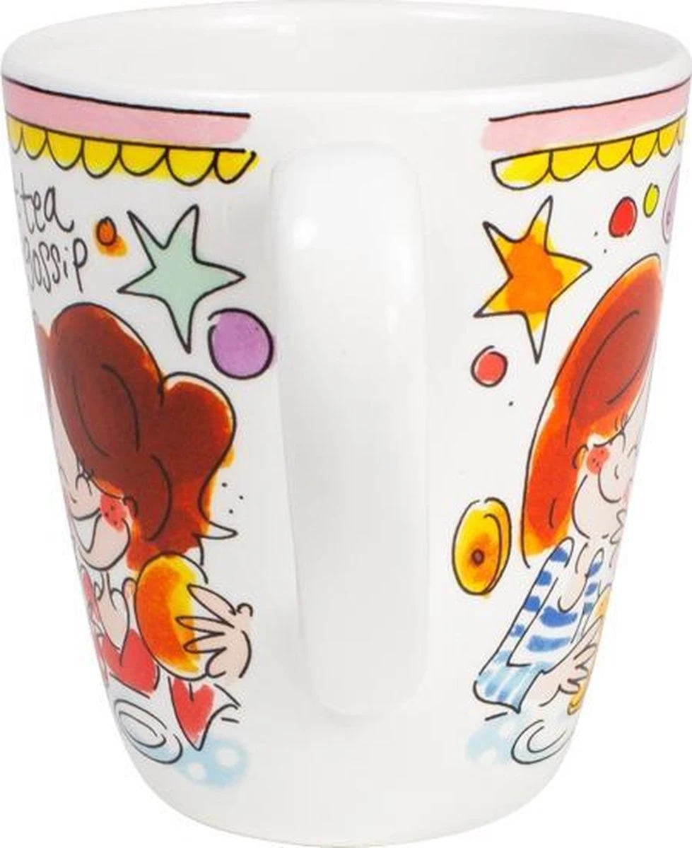 Blond Amsterdam Even Bijkletsen Mok 350 Ml - Roze Rand 6 Blond Amsterdam Even Bijkletsen Mok 350 Ml - Roze Rand - Afbeelding 4