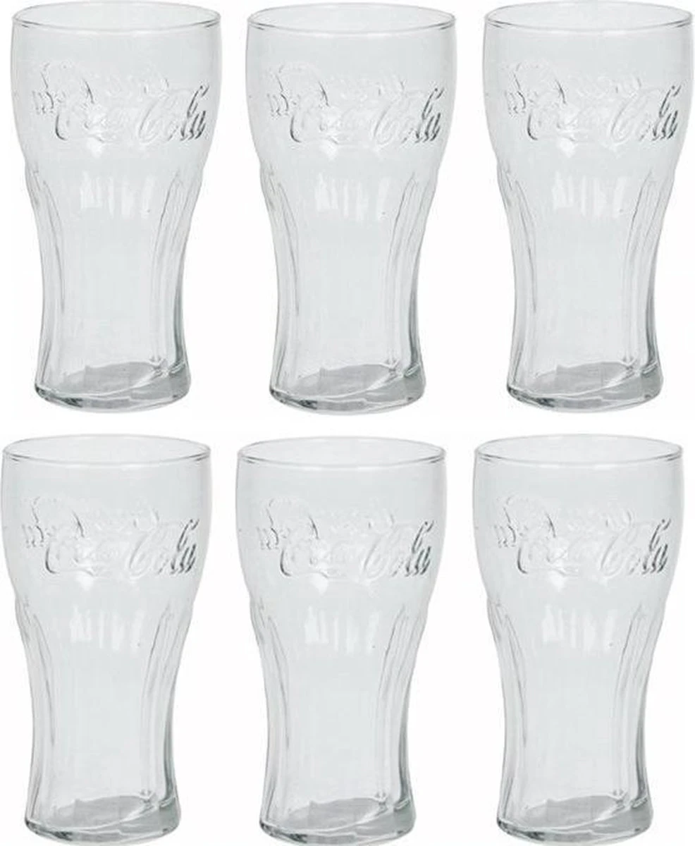 Coca-Cola Coca Cola Glas Contourglazen 27cl Doos 6 Stuks 6 Coca-Cola Coca Cola Glas Contourglazen 27cl Doos 6 Stuks - Afbeelding 4